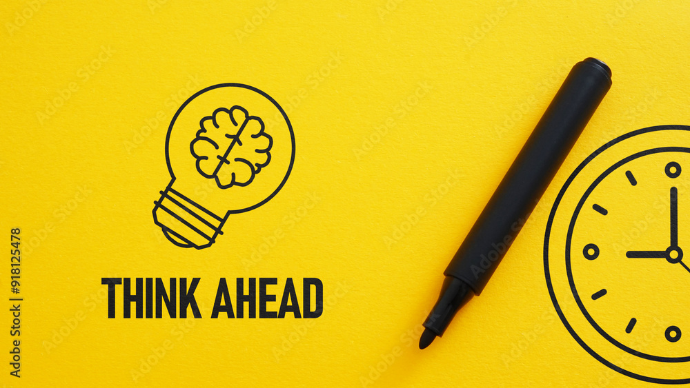 Poster think ahead is shown using the text