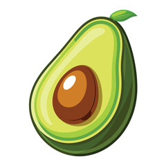 vector avocado illustration, avocado template 