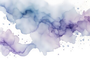 Obraz premium A blend from soft blue to lavender watercolor on white background, AI Generated