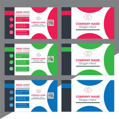 Best Corporate Creative Professional and Modern 
Business Card Template | Elegant Visiting Card Design | Company Trending Card Design Vector | Stylish Design Brand With Various Colors