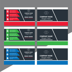 Best Corporate Creative Professional and Modern 
Business Card Template | Elegant Visiting Card Design | Company Trending Card Design Vector | Stylish Design Brand With Various Colors

