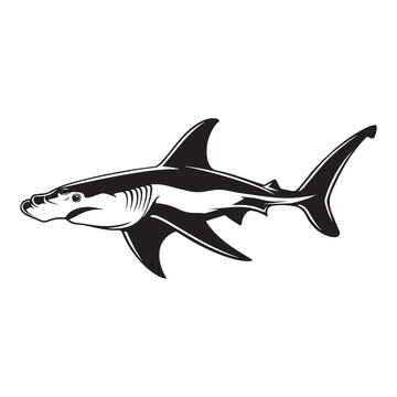 recommend clip art: Hammerhead Shark Clipart, Hammerhead Shark Fish Outline, Shark silhouette, Shark Fish illustration black and white 