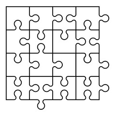 Simple pieces of puzzle pattern