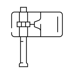 ratchet accessory line icon vector. ratchet accessory sign. isolated contour symbol black illustration