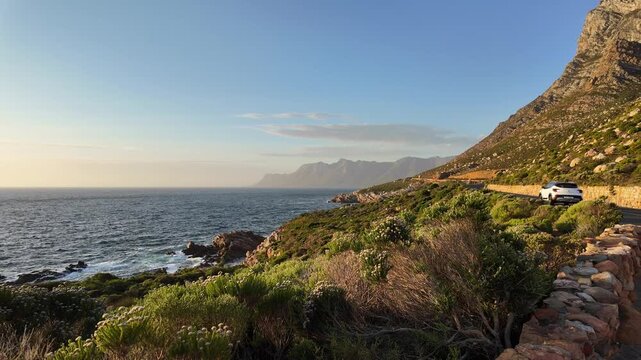 Western Cape South Africa. 30.05.2024.  Scenic drive on coastal road R44 towards Gordons Bay.