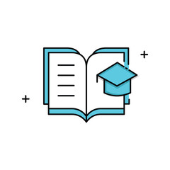 Lifelong Learning Vector Icon Design, education, knowledge, study, skills, growth, development, training, academic