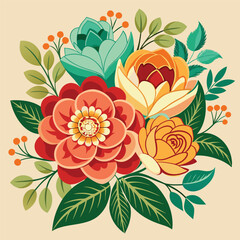 seamless background with flowers