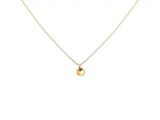 golden necklace isolated on white background