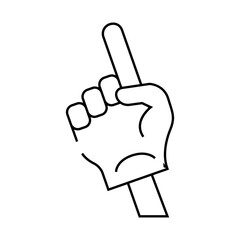 hand fan accessory line icon vector. hand fan accessory sign. isolated contour symbol black illustration