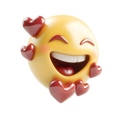 Obraz premium emoticon with heart shape