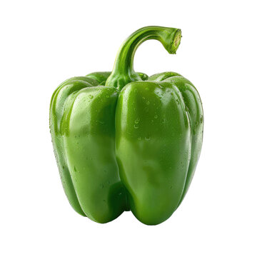 recommend clip art: green bell pepper isolated on a transparent background for web, banner, wallpaper