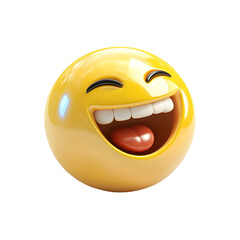 smiling face emoticon isolated on transparent background