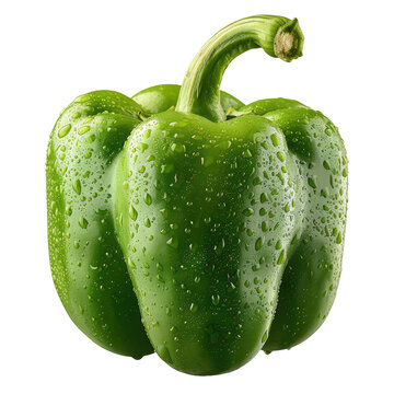 recommend clip art: green bell pepper isolated on a transparent background for web, banner, wallpaper