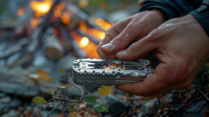 Versatile Survivalist's Multi-Tool in Action
