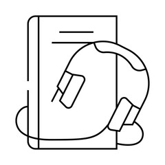 audiobook gadget line icon vector. audiobook gadget sign. isolated contour symbol black illustration