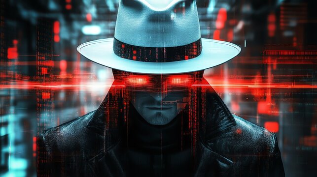 person in a white hat Programmer, software engineer, hacker