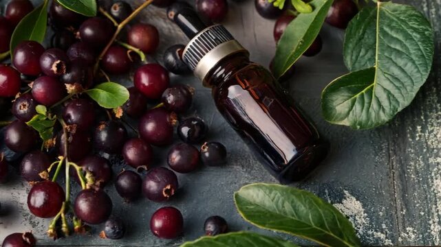 Vaccinium Macrocarpon, dark red, small bottle