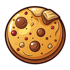 Chocolate cookie chips vector art, cookie clip art