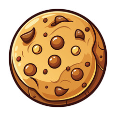 Chocolate cookie chips vector art, cookie clip art