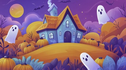 Haunted House Halloween Night