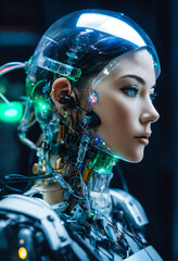 cyber woman with eyes