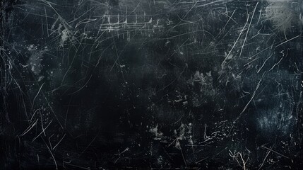 Grunge black scratched background, old film effect, distressed scary texture with space for your design