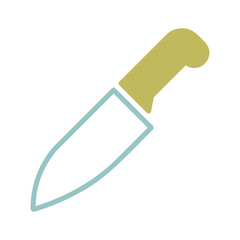 Chef kitchen knife icon. Cutlery. Kitchen utensils
