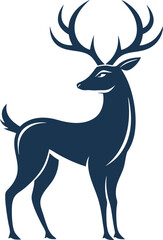 a deer with large antlers 