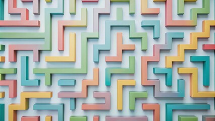 A vibrant and colorful maze design for a visually engaging background.
