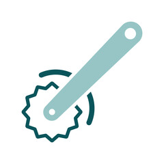 Pizza knife vector flat icon. Kitchen appliance
