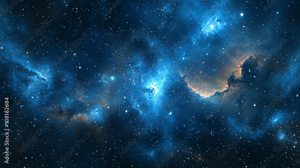 Poster deep space background with starry sky and nebula, perfect for astronomy and space exploration concep
