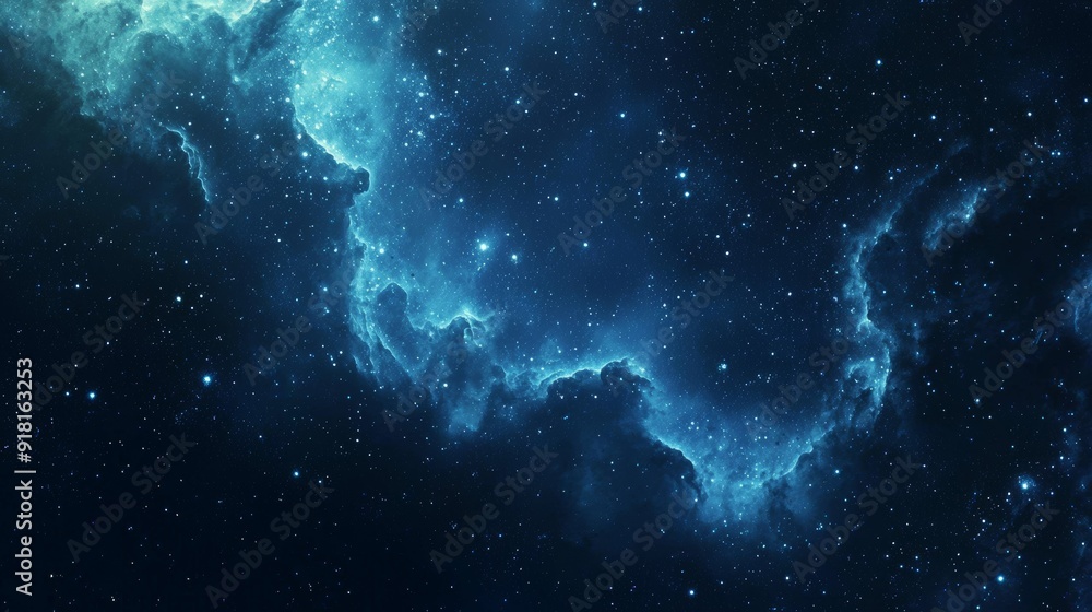 Poster galaxy themed background with stars and nebulae for space exploration generative ai