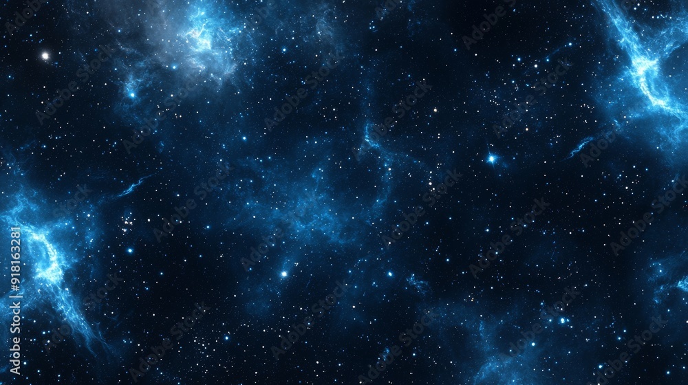 Poster galaxy themed background with stars and nebulae for space exploration generative ai