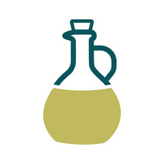 Olive Oil Glass Jug Pitcher vector icon