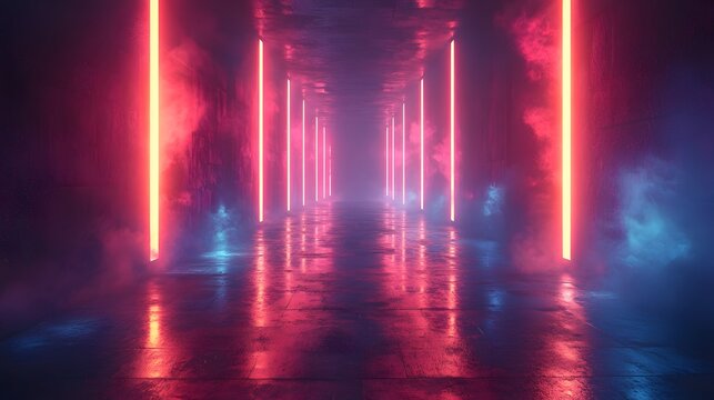 Energetic Flash Sale backdrop with neon lights and futuristic design elements, creating a sense of urgency and excitement for time-sensitive promotions.