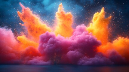 Lively Flash Sale promotion with a burst of colors, explosive graphics, and bold text, ideal for high-energy and impactful social media posts.