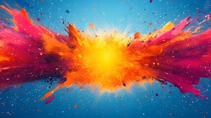 Lively Flash Sale promotion with a burst of colors, explosive graphics, and bold text, ideal for high-energy and impactful social media posts.