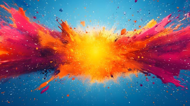 Lively Flash Sale promotion with a burst of colors, explosive graphics, and bold text, ideal for high-energy and impactful social media posts.