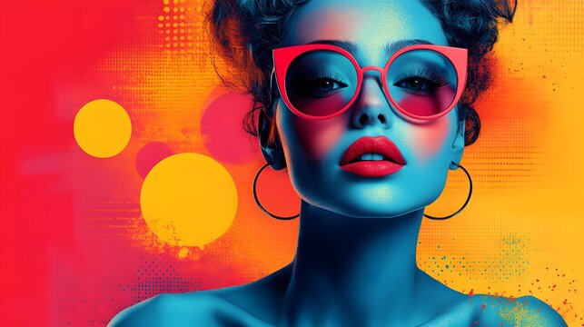 High-impact promotional design with bright, vivid colors and striking graphics for a flash sale