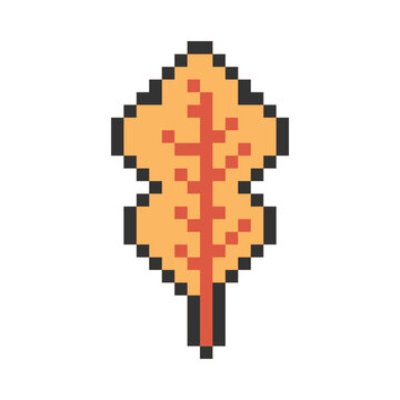 autumn leaf pixel art for your needs