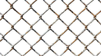 Fototapeta premium Chain link fence, cut out
