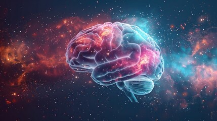 Obraz premium Neuroscience: Illustration of Brain's Functionality and Power