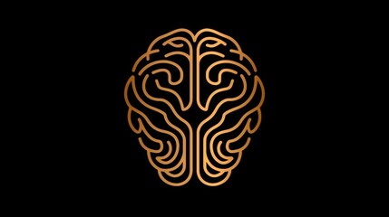 Monoline Brain Logo Design Element - Abstract and Minimalistic
