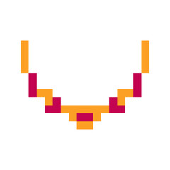 Fototapeta premium cute necklace pixel art for your design