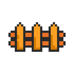 Fototapeta premium wood fence pixel art for your needs