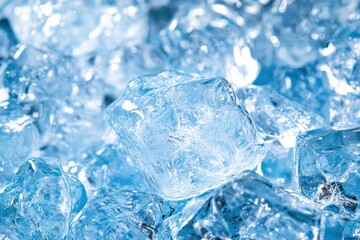 Obraz premium ice cube background, ice cube texture, ice cube wallpaper, with generative ai