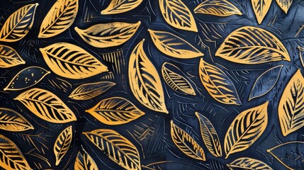 Linocut print texture adding a handmade feel