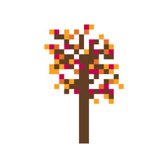 autumn tree pixel art for your needs