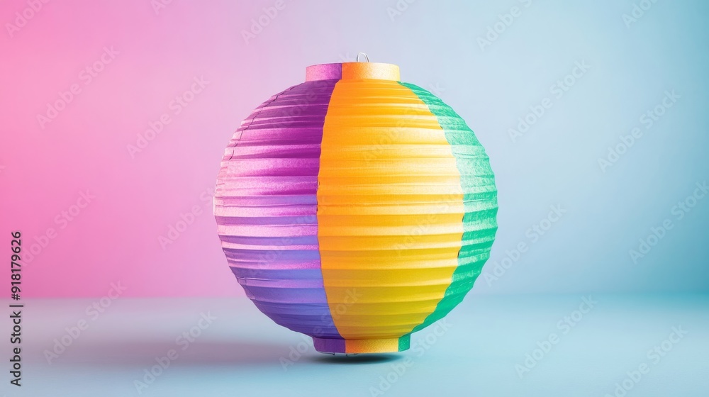 Poster handcrafted paper lantern adorned with multicolored sequins symbolizes the joyous diwali festival is