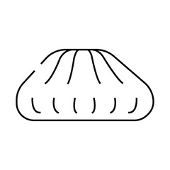 poses booze dumpling line icon vector. poses booze dumpling sign. isolated contour symbol black illustration